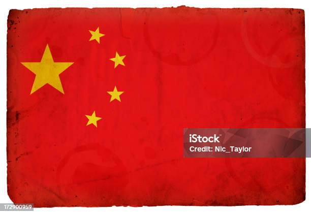 Bandiera Della Cina Xxxl - Fotografie stock e altre immagini di Bandiera della Cina - Bandiera della Cina, Sporco, Arte