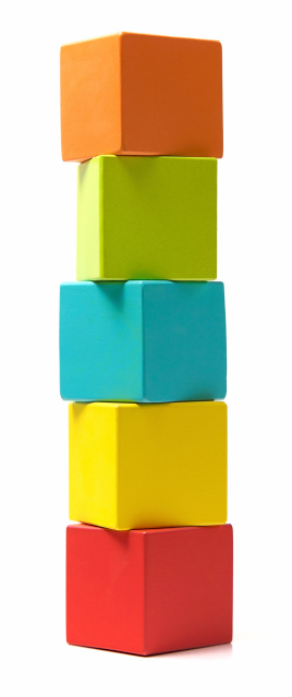 Five building blocks in towerRelated images: