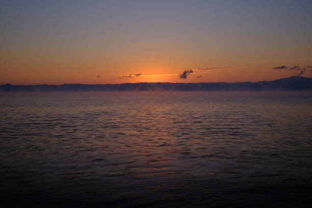 dawn on the quiet sea