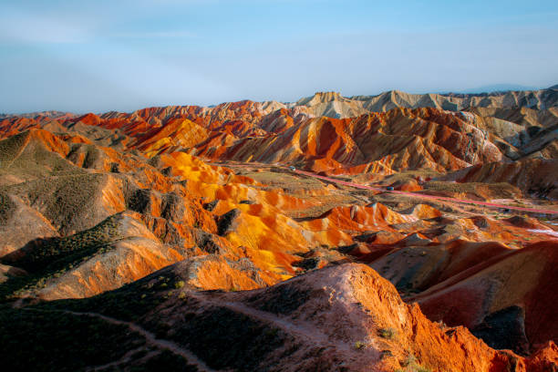 istock The way through the rainbow Colorful rock formations in the Zhangye Danxia 1729016848