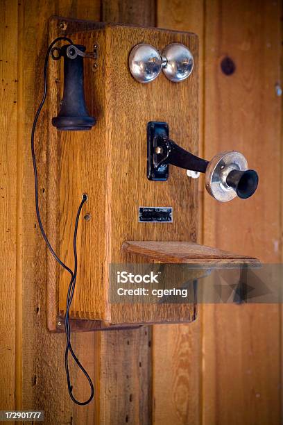 Antique Phone Stock Photo - Download Image Now - Candlestick Phone, Wall - Building Feature, 1940-1949