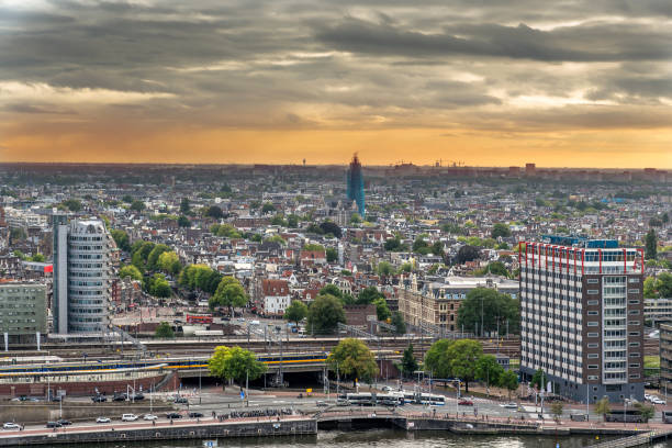 istock Amsterdam panoramic view from an a'dam lookout observation tower 1729017842