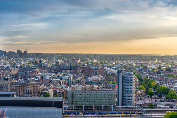 istock Amsterdam panoramic view from an a'dam lookout observation tower 1729017879