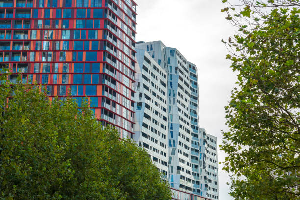 istock Modern residential area with a green trees in Europe 1729018037