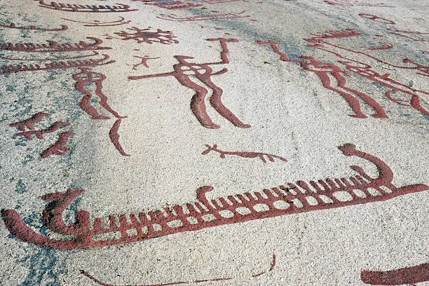 "Rock carvings in Tanum, Sweden. Declared as world heritage byUNESCO (United Nations Educational, Scientific and Cultural Organization)."