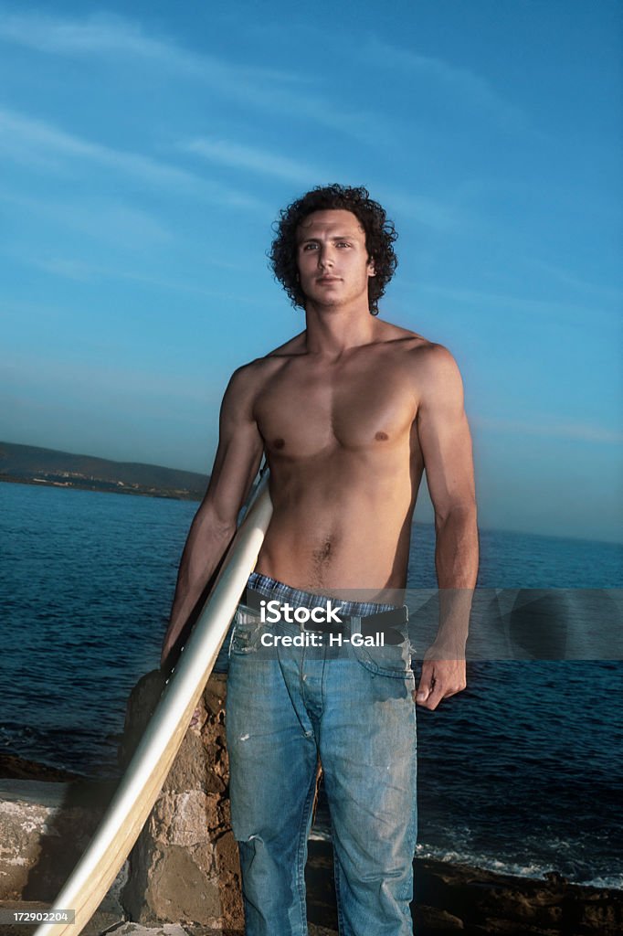 Surfer male surfer with board 20-29 Years Stock Photo