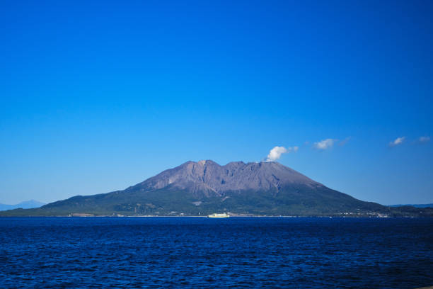 istock Blue sky over Sakurajima and Tarumi Ferry 1729022603
