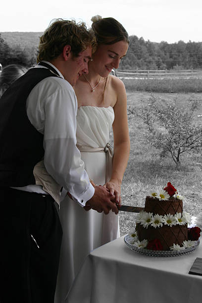 Cutting the Cake stock photo