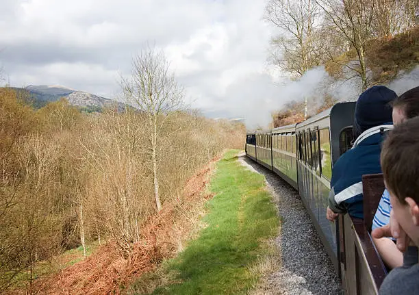 "A steam train on the Ravenglass and Eskdale narrow gauge heritage railway in Cumbria, England.  This 7 mile railway line opened in 1875 to transport ore from hematite mines and, from 1876, passengers.See also:"