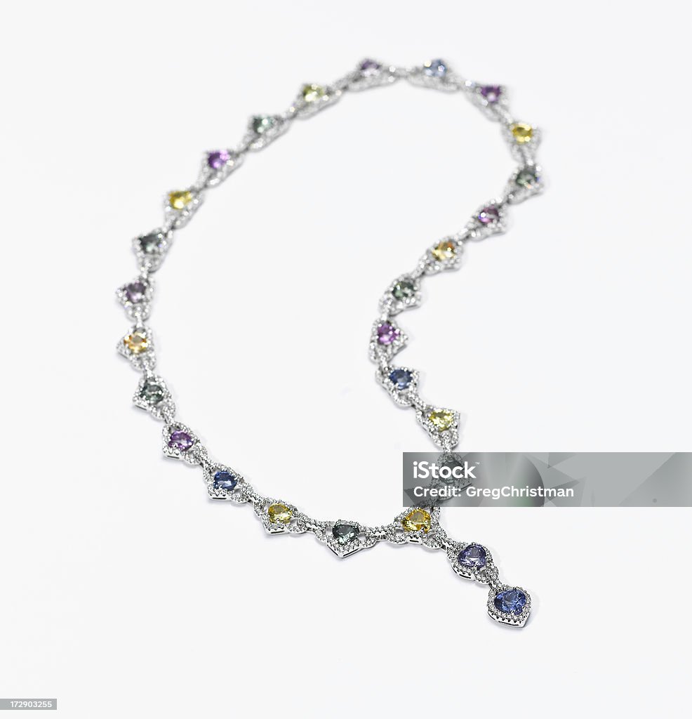 Zaffiro, diamante collana e - Foto stock royalty-free di Accessorio personale