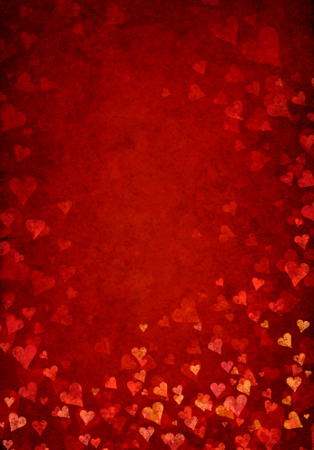 grunge valentine's day heart blossom background