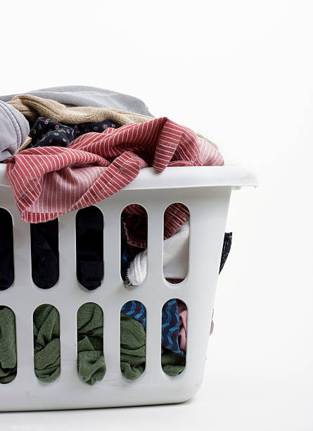 istock Dirty Hamper of clothes 172904229