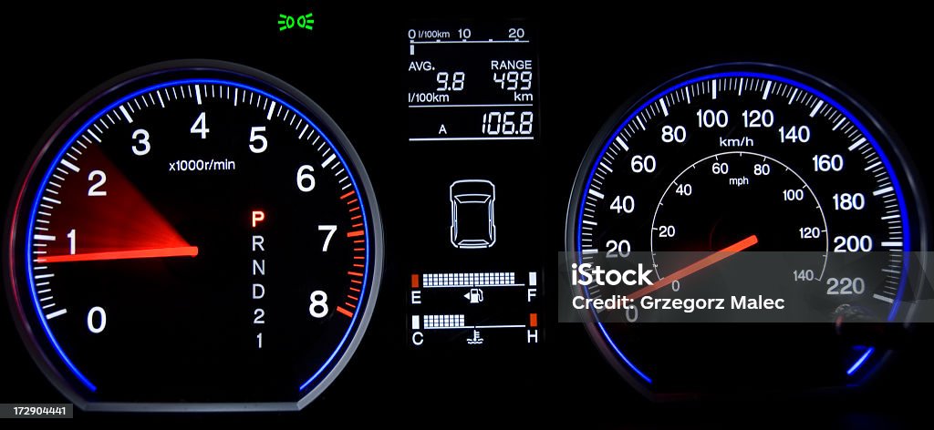 Manómetros de automóviles - Foto de stock de Coche libre de derechos