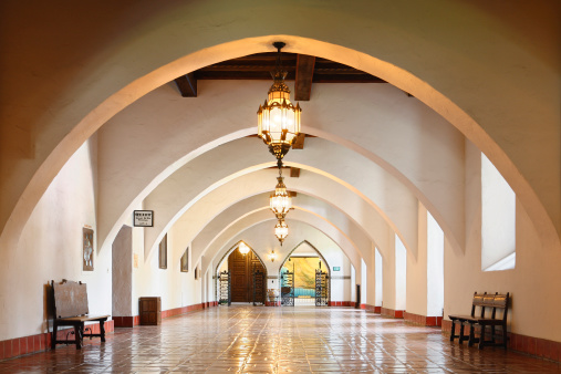 Interior of the County Courthouse building (Santa Barbara, California).