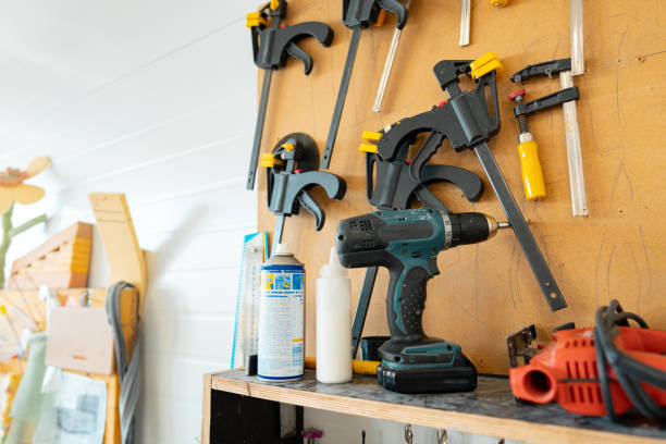 istock Set of tools in the workshop close up 1729050702