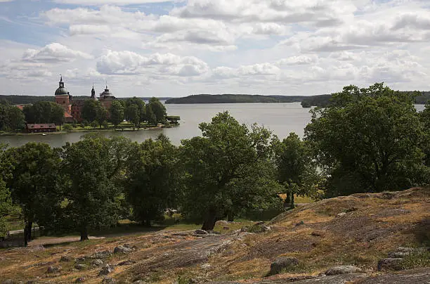 Castle Gripsholm at the lake of Malaren in Sweden