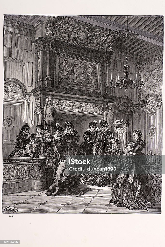 Sancho e a Duquesa - Ilustração de Castelo royalty-free