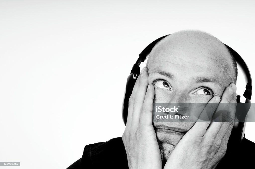 Mala música hombre - Foto de stock de Blanco y negro libre de derechos