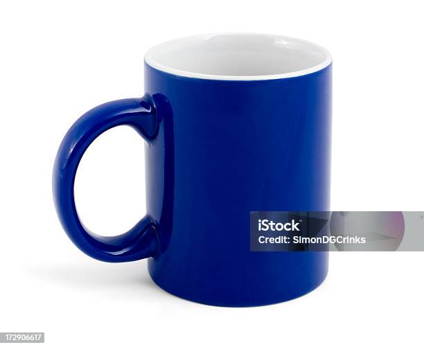 Isolierte Blaue Tasse Stockfoto und mehr Bilder von Heißgetränk-Gefäß - Heißgetränk-Gefäß, Blau, Clipping Path