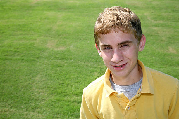 A happy teen with copyspace.