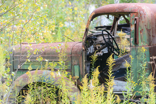 Vintage rusty farm truck