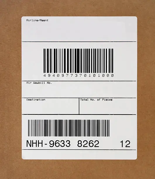 Photo of Blank Shipping Label