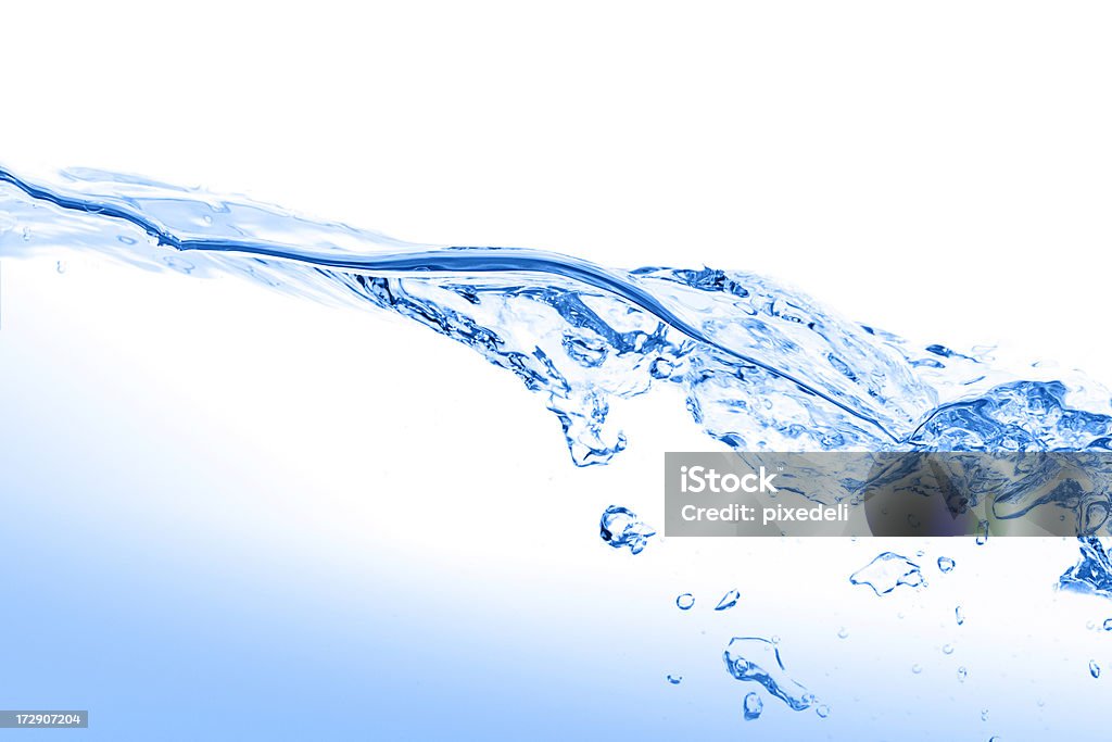 Przejrzyste błękitne wody, fal rozbijających się, Ripples - Zbiór zdjęć royalty-free (Bańka)