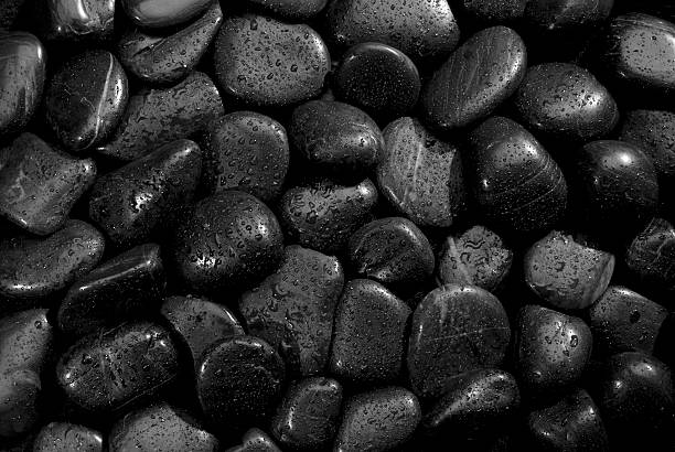istock Close up of polished black stones 172907502