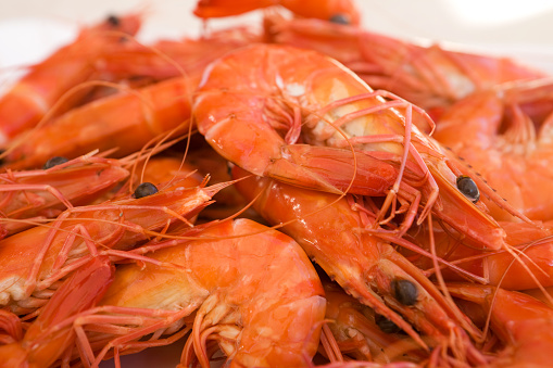A delicious plate of Prawns.