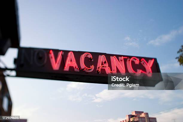 Rooms Available At A Hotel Stock Photo - Download Image Now - Vacancy, Neon Lighting, Hotel