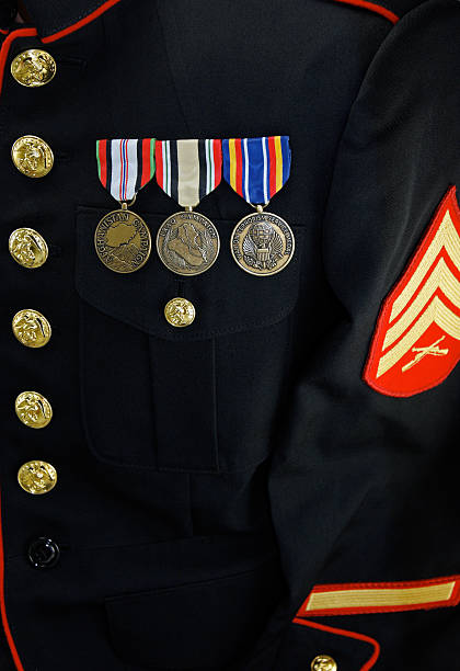 istock Marine Corp Uniform Blouse with Medals 172909846