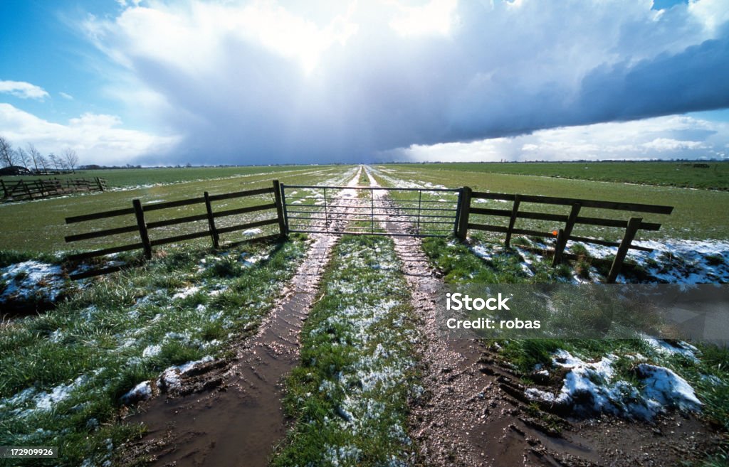 Springtime thaw Agricultural Field Stock Photo