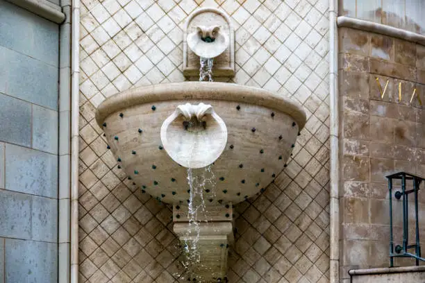 Photo of Water fountain via Rodeo which is one of the streets on Rodeo Drive in Beverly Hills in the city of Los Angeles, in the state of California in the United States of America.