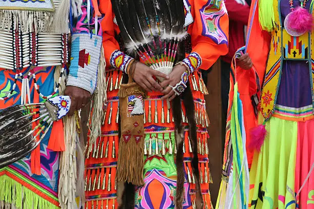 Photo of Three vibrantly dressed dancers