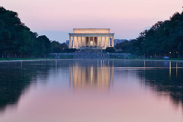 lincoln memorial - lincoln memorial washington dc people abraham lincoln stock-fotos und bilder