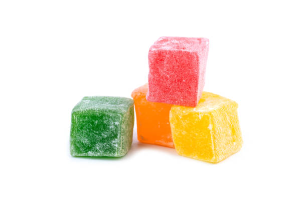 istock Traditional Turkish delight isolated on white background. Assorted 1729116800