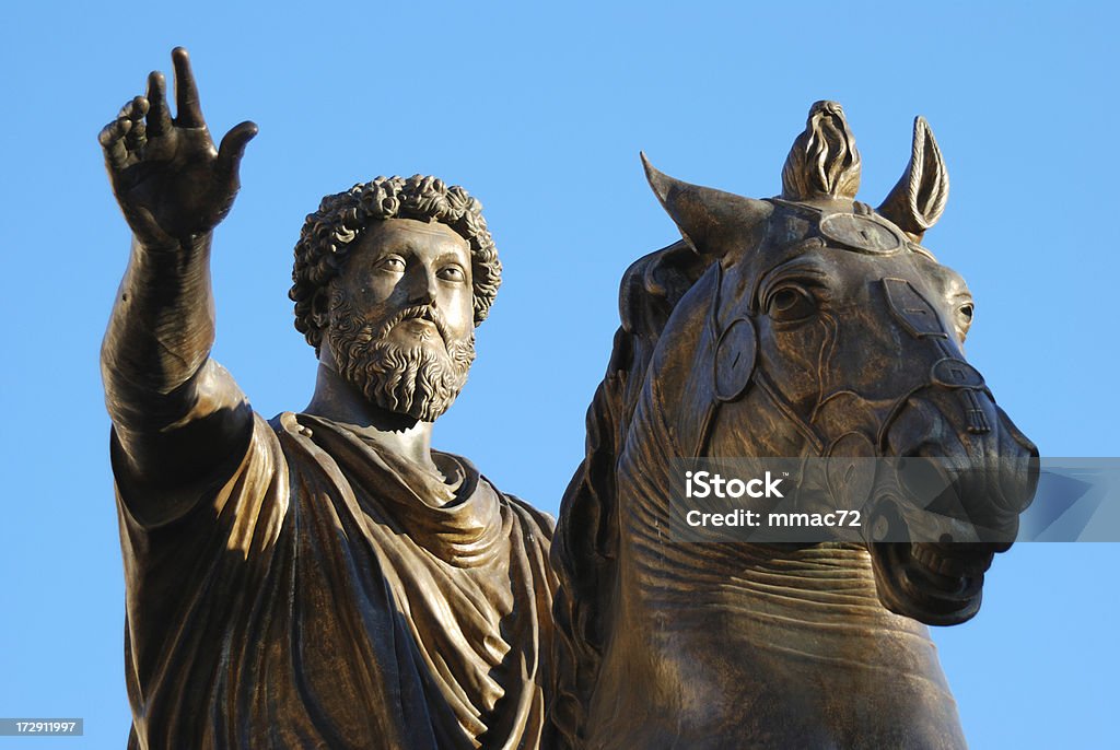 Equestrian Statue von Marcus Aurelius - Lizenzfrei Marcus Aurelius Stock-Foto