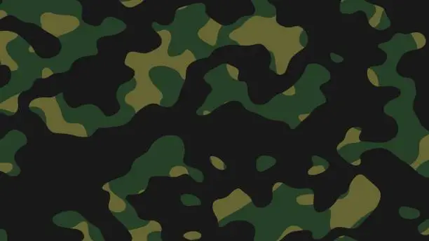 Vector illustration of Strategic Camouflage Patterns: Military-Inspired Vector Art Collection pattern