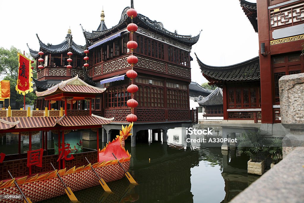 Alte chinesische Architektur und Gärten - Lizenzfrei Abstrakt Stock-Foto