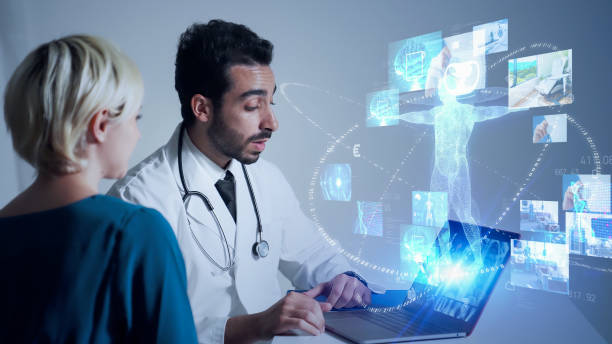 istock Medical technology concept. Remote medicine. Electronic medical record. 1729125272