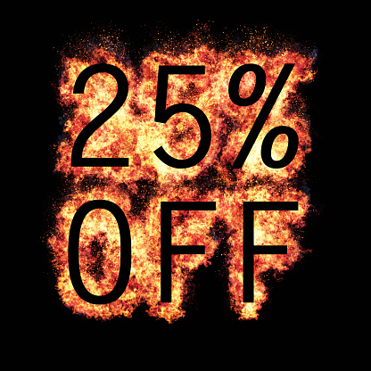 Cut-price promotion gives you 25% off. It's a red-hot sale!