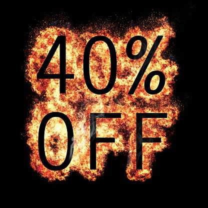 Cut-price promotion gives you 40% off. It's a red-hot sale!