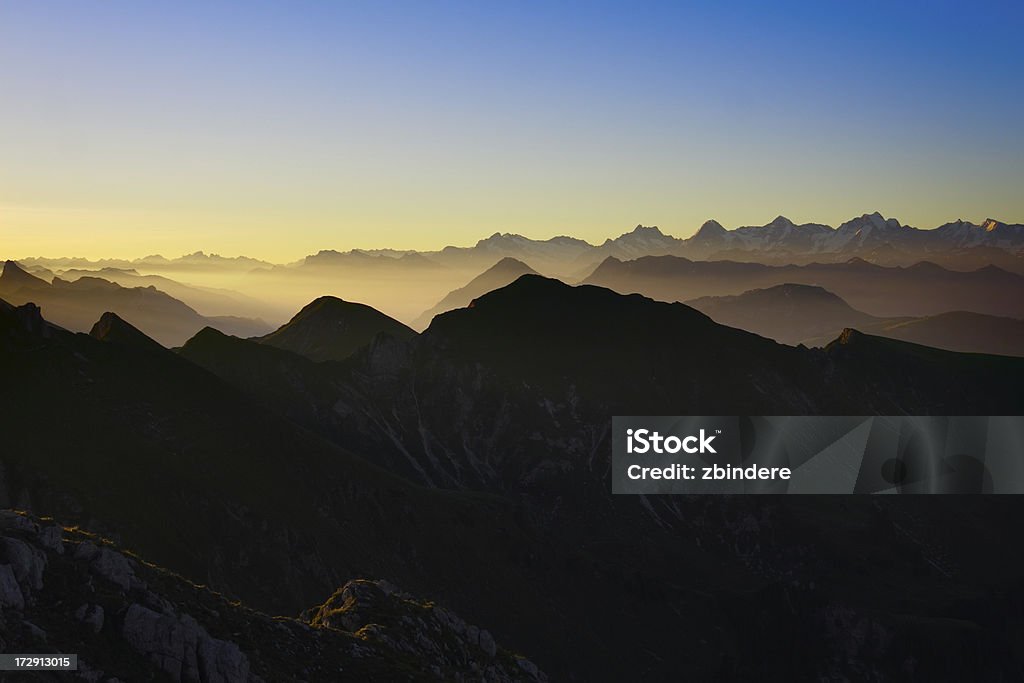 Alpine Sonnenaufgang - Lizenzfrei Berg Stock-Foto
