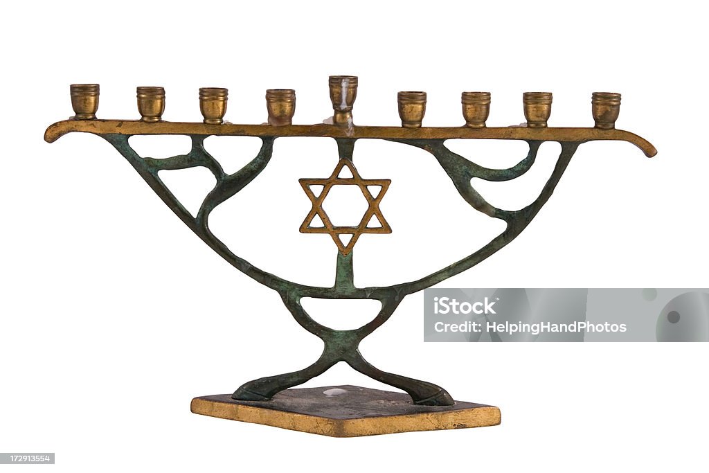 Hanukkah o Menorah (candelabro judaico) - Foto de stock de Figura para recortar royalty-free