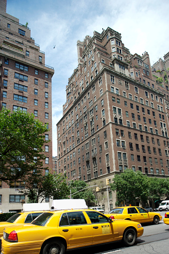 Yellow Cabs on Park Avenue.