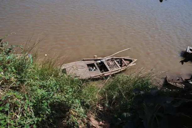 Photo of The small boat on Blue Nile River, Khartoum, Sudan