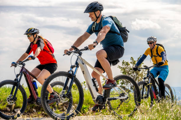 istock People riding electric mountain bikes 1729137946