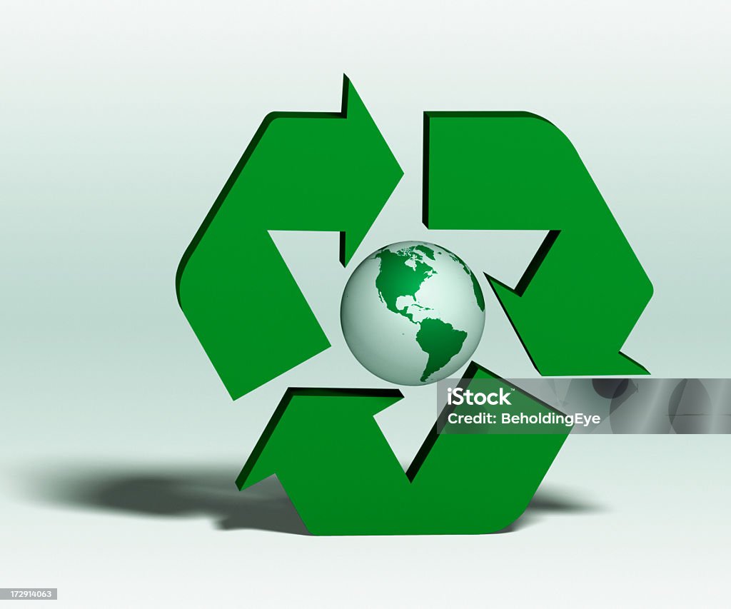 Recycling der Erde (Nord- und Südamerika) XL - Lizenzfrei Afrika Stock-Foto
