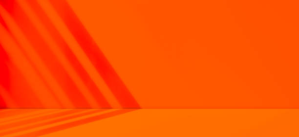 istock Orange Background Podium Wall Summer Product 3d Light Shadow Floor Modern Backdrop Abstract Minimal Yellow Mockup Display Stage Bg Table Beauty Cosmetic Studio Loft Gradient Pastel Two Tone Pattern. 1729145698