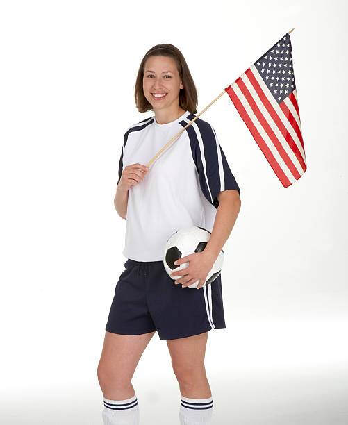 istock Soccer Girl with Flag 172915288
